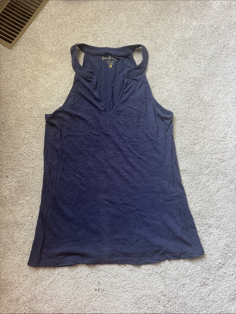Lilly Pulitzer Navy Racerback V-Neck Tank
